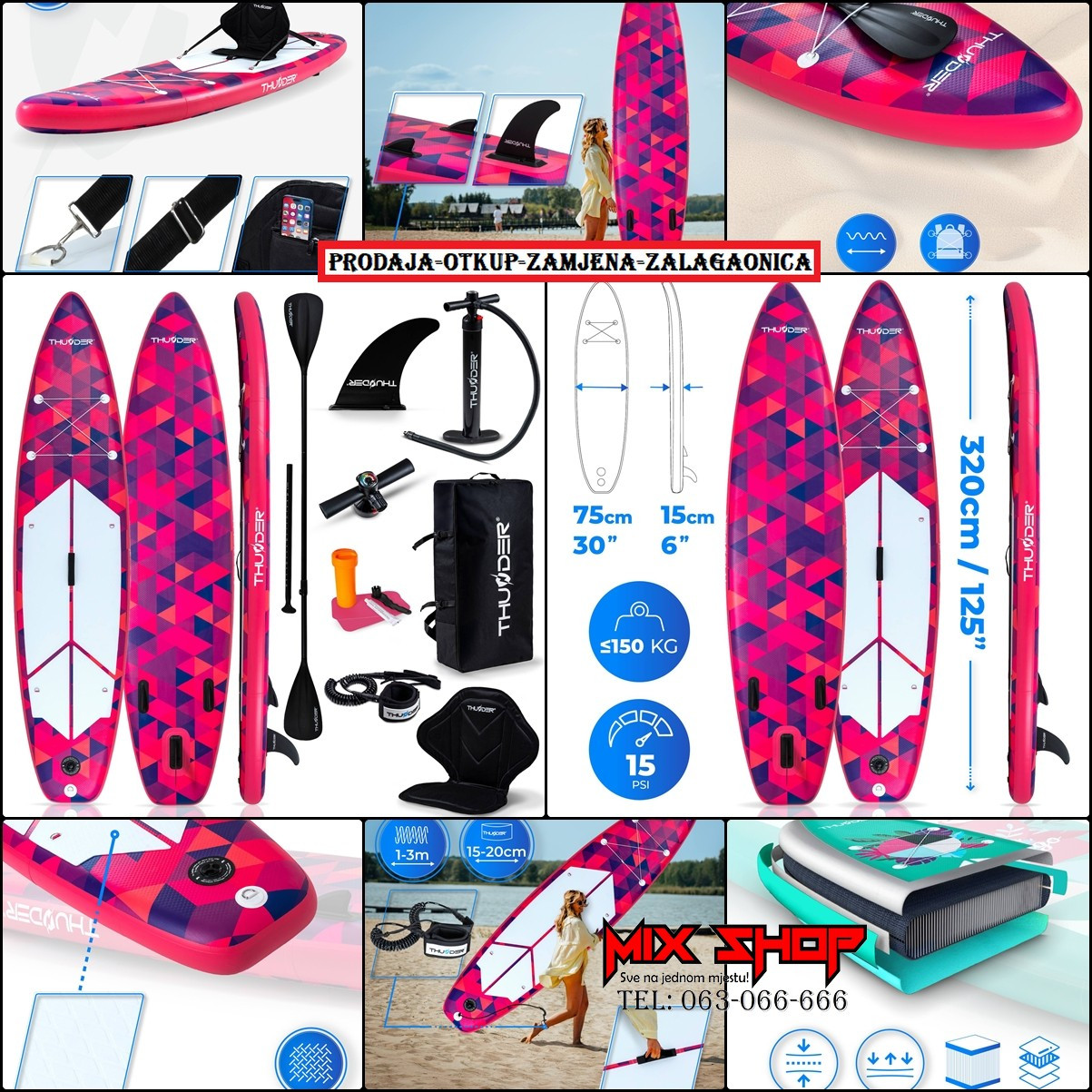 THUNDER SUP 320cm daska za surfanje sa sjedalom +OPREMA board