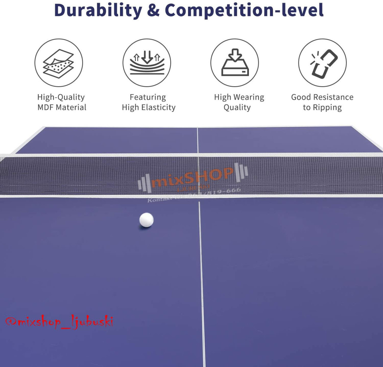 AKCIJA Stol za stolni tenis MX Stoni Sto Ping Pong Tennis Rekete