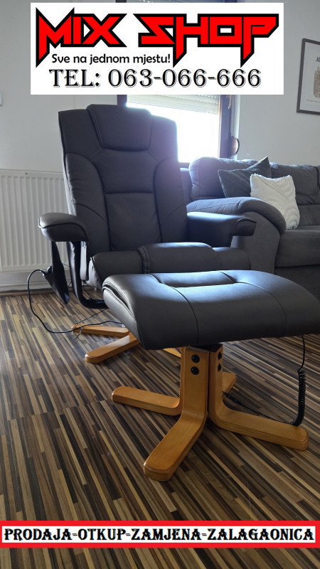 Relax električna masažna fotelja s naslonom za noge NOVOO stolica