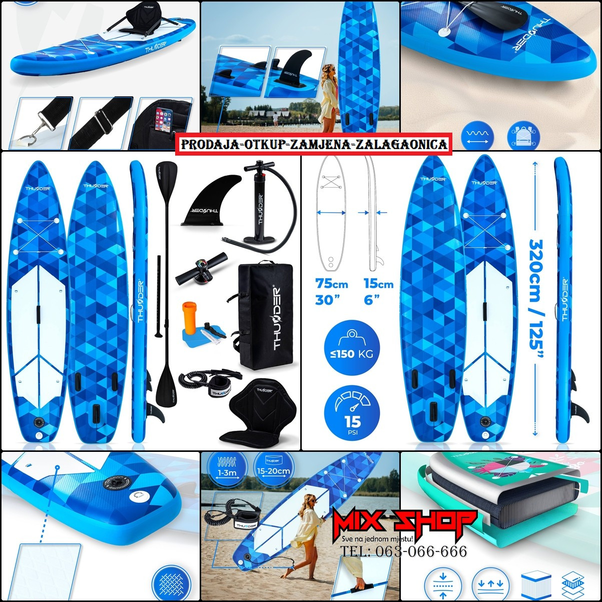 THUNDER SUP 320cm daska za surfanje sa sjedalom +OPREMA board