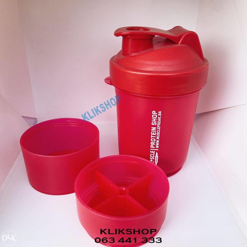 Shaker Plavi Muscle 3 u 1 Shakeri Šejker Protein boca