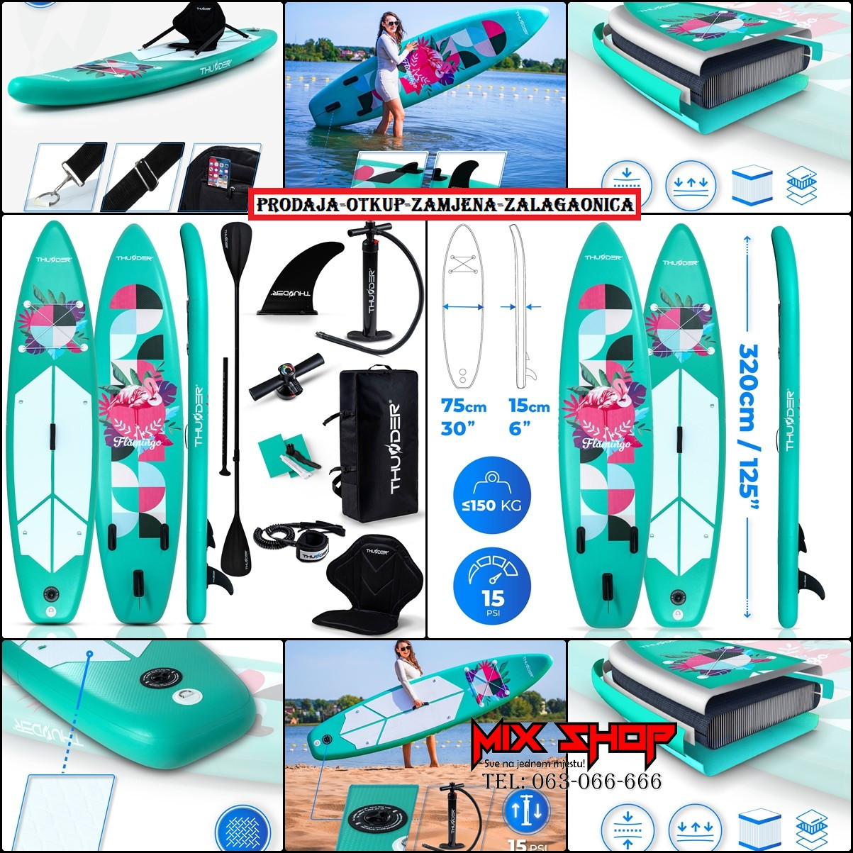 THUNDER SUP 320cm daska za surfanje sa sjedalom +OPREMA board