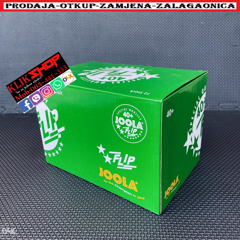 JOOLA Loptice Za Stolni Tenis Flip - 72 kom Jola Stoni