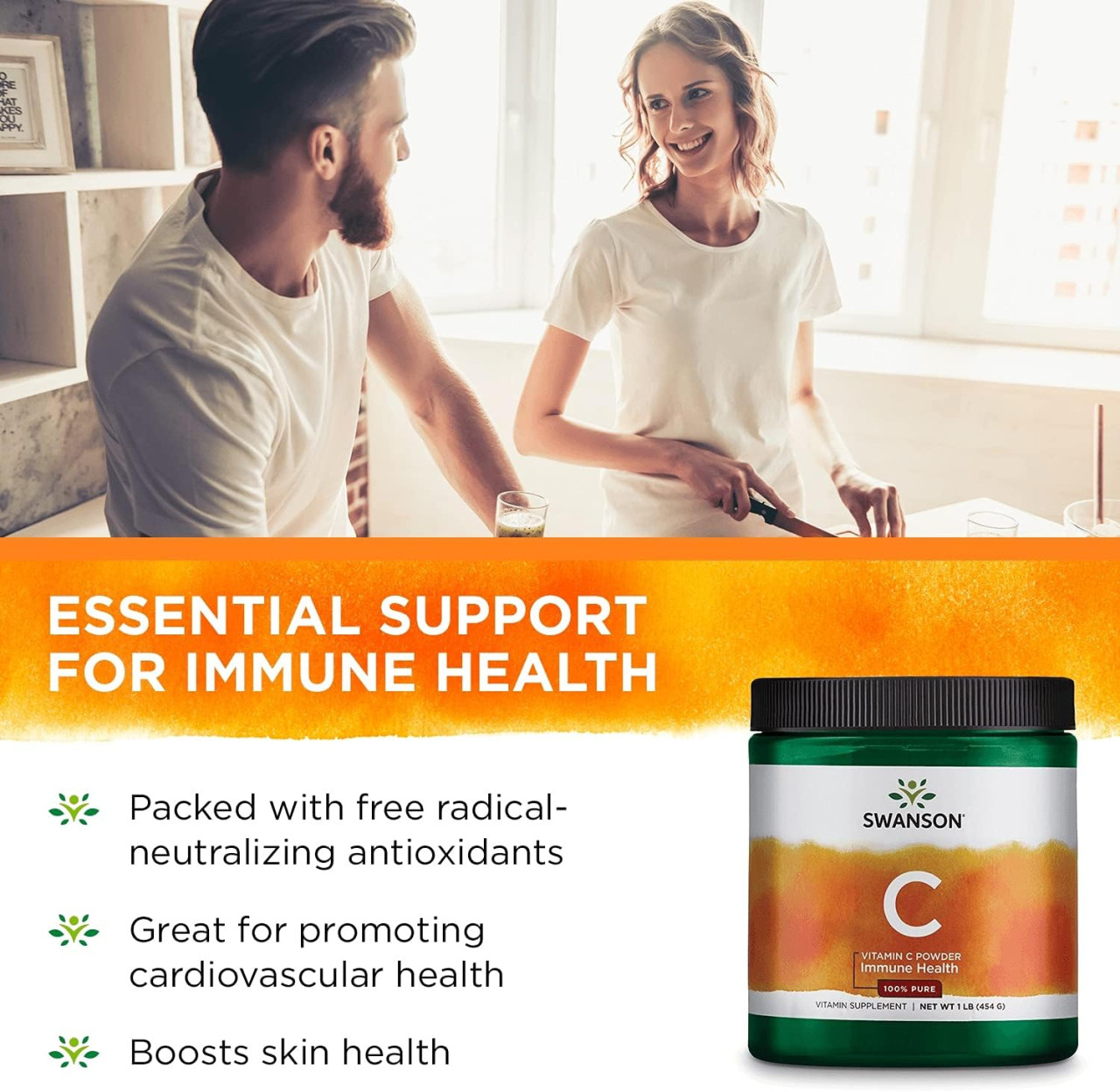 VITAMIN C 1000 pure 454 g Vitamini Minerali prahu Prah SWANSON