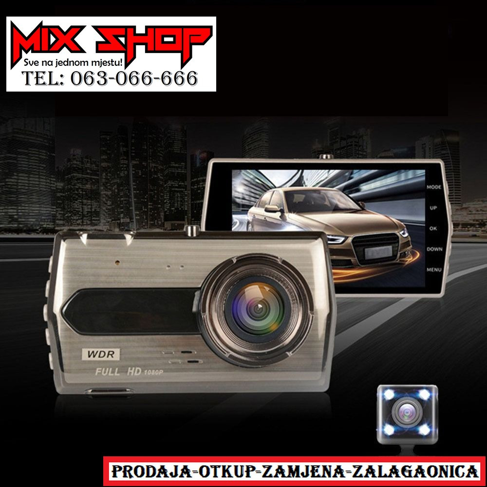 Auto kamera 1080p 30fps 4" LCD Full HD Dash Cam FHD 12mp camera