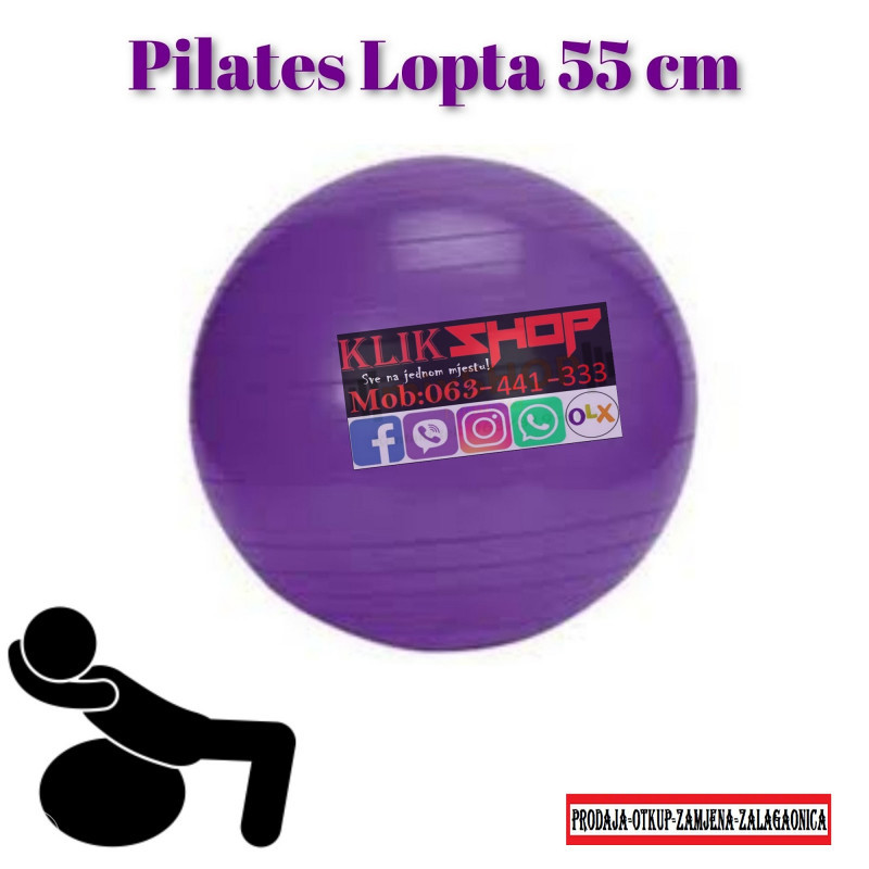 Pilates Lopta 65 cm Aerobik Fitnes Trening Lopte Fit