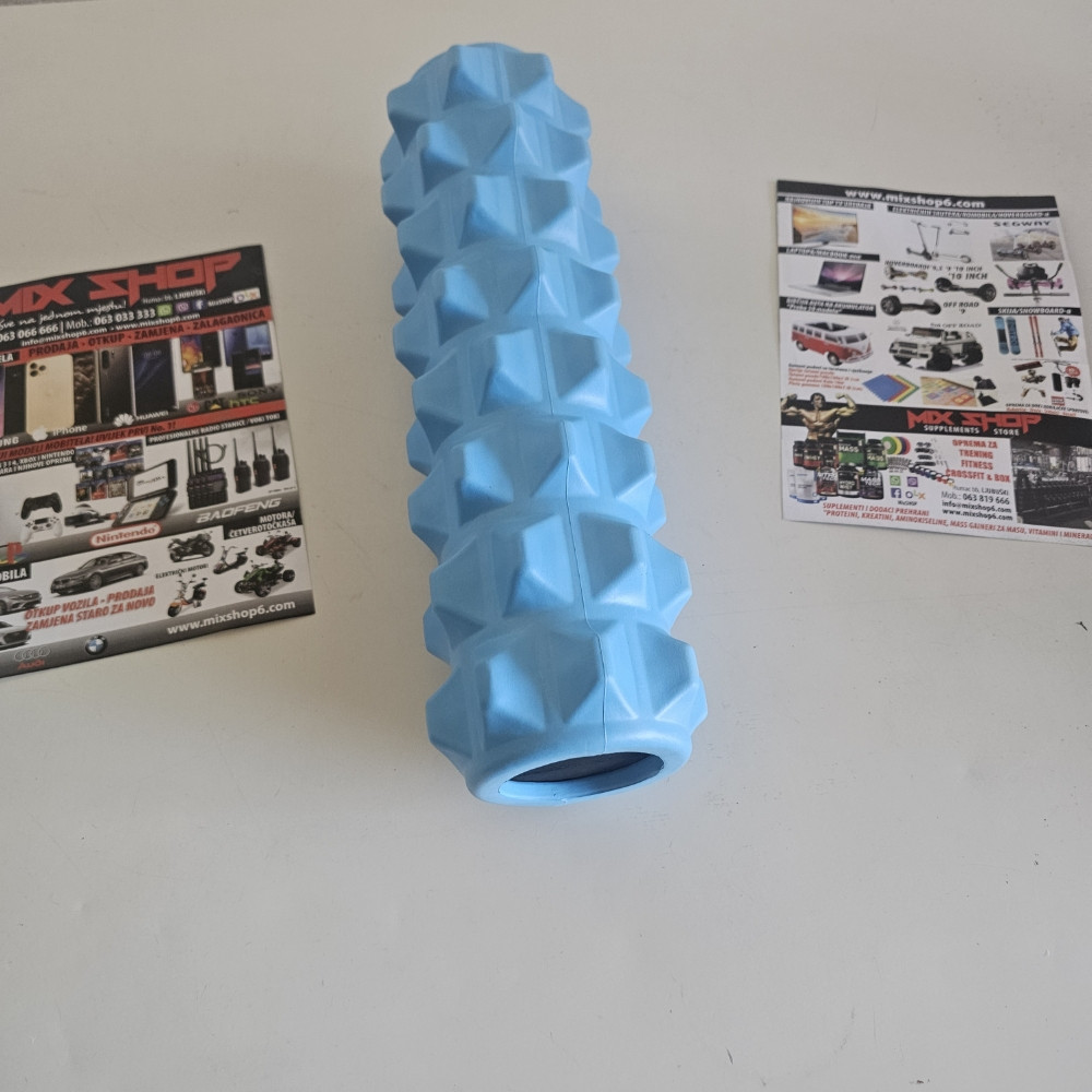 GRID Foam Roler za Masažu 2u1 Puni Masažni Valjak