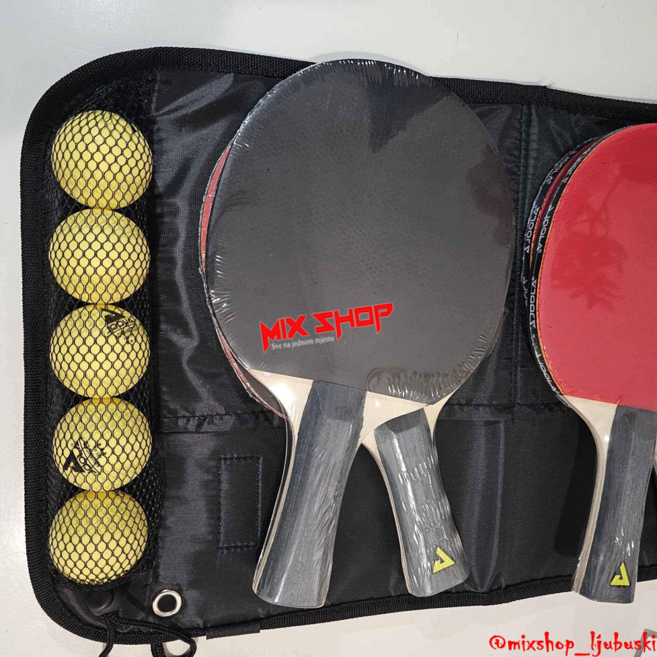 JOOLA Set 4 Reketa QUATTRO 10 Lop. Stolni Tenis Reket Rekete Jola