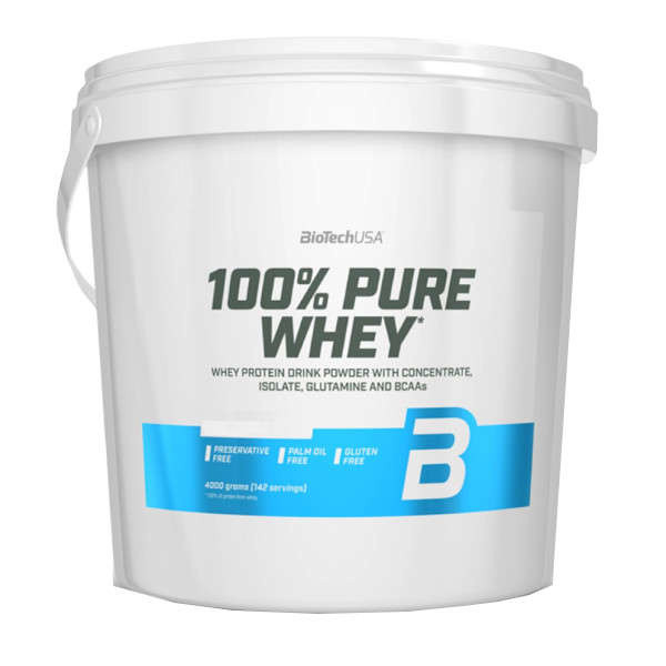 BIOTECH  WHEY PROTEIN 4 kg 100% PURE Proteini za Masu Amino 5 5kg