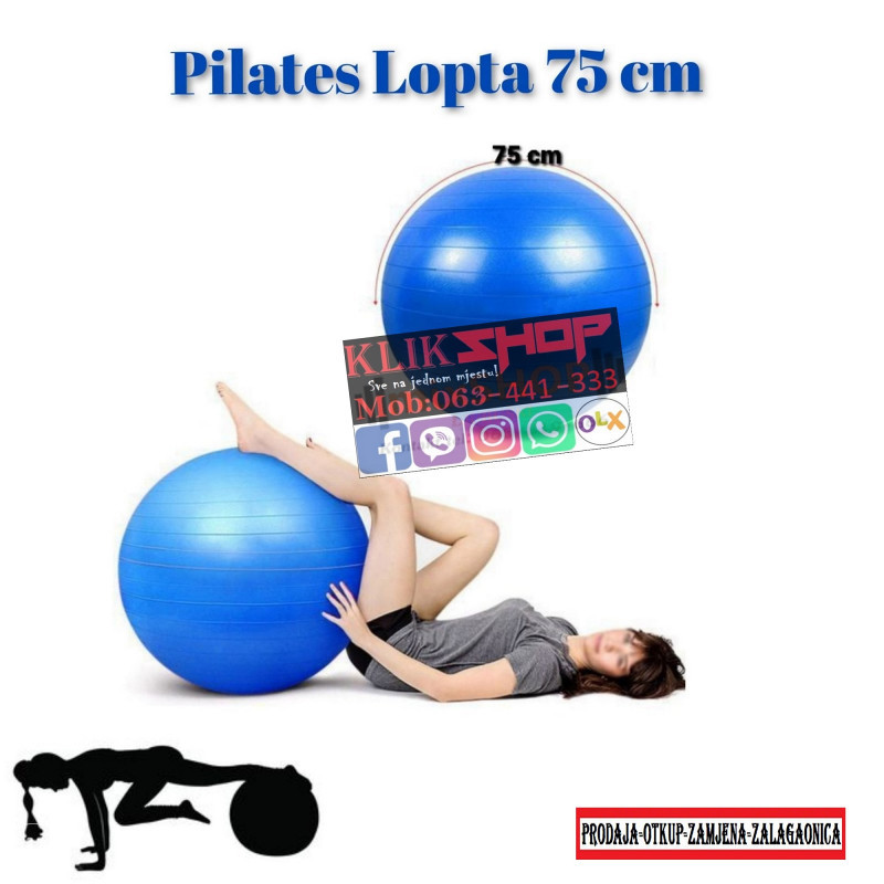 Pilates Lopta 85 cm Aerobik Fitness Trening Lopte