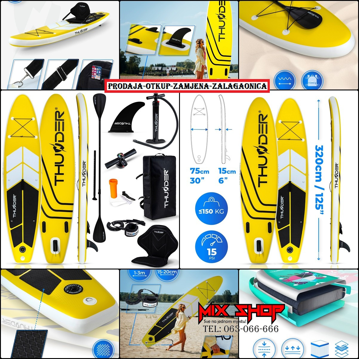 THUNDER SUP 320cm daska za surfanje sa sjedalom +OPREMA board