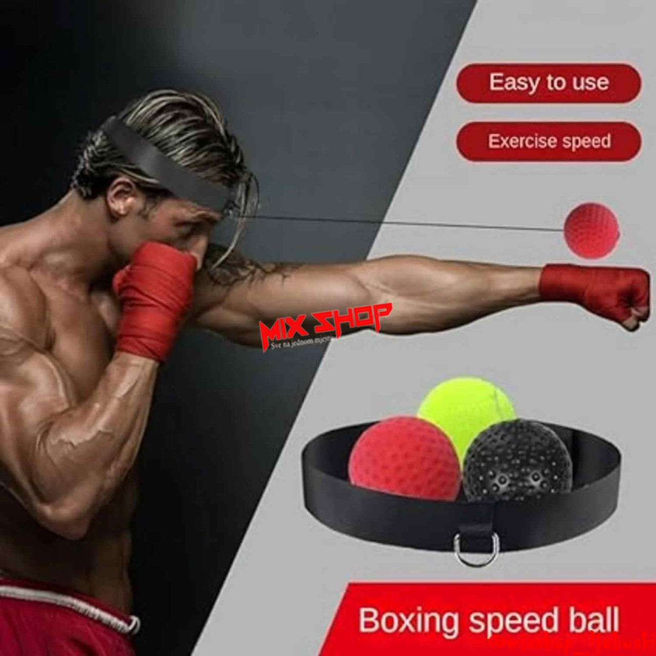 Loptice Box x3 Reflex Ball Lopta Kačenjem za boxanje refleks MMA