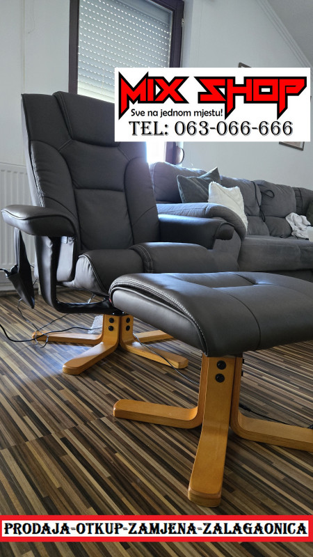 Relax električna masažna fotelja s naslonom za noge NOVOO stolica