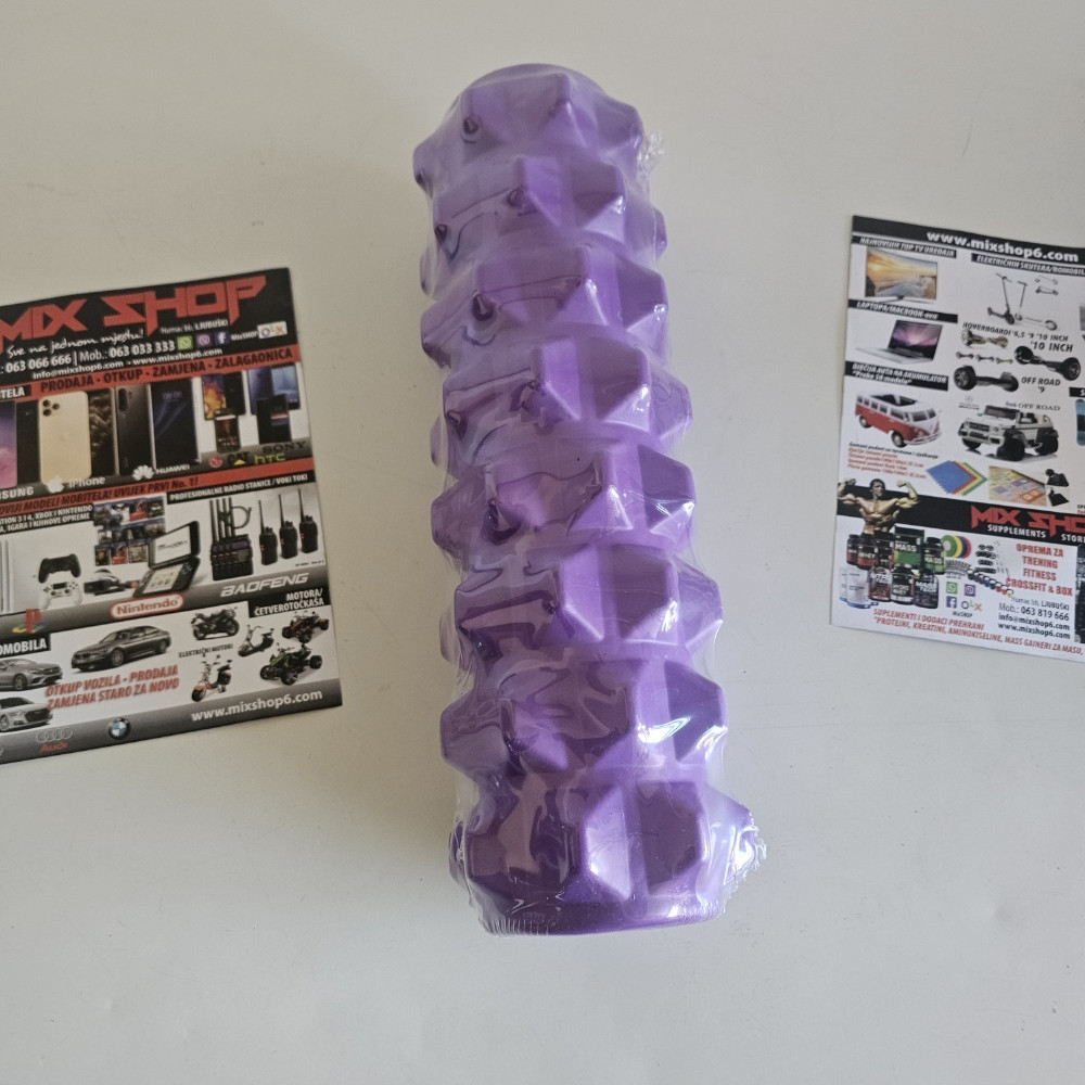 GRID Foam Roler za Masažu 2u1 Puni Masažni Valjak