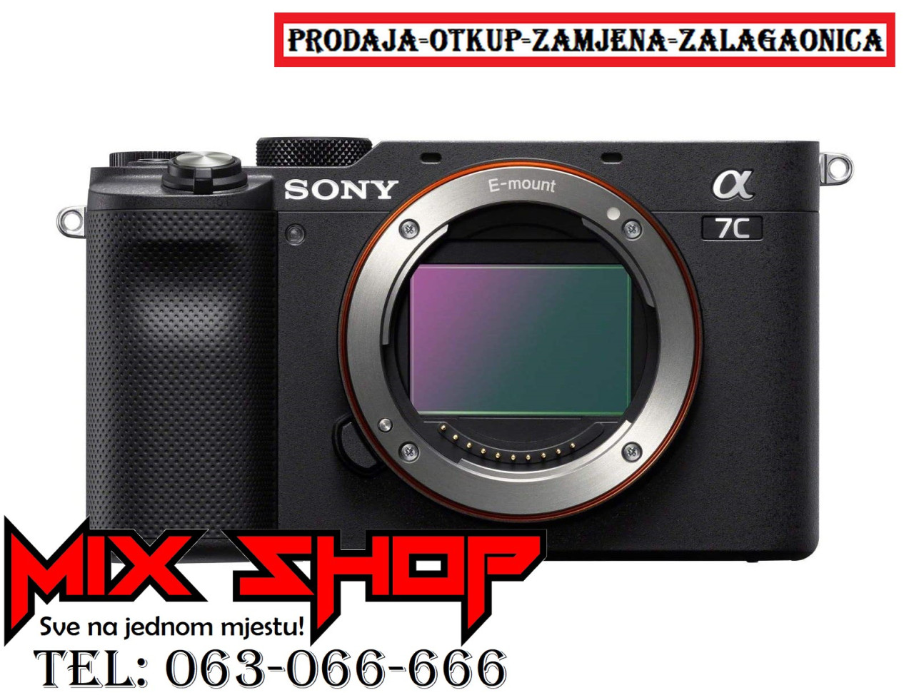 SONY ALPHA A7C Camera Body Black Fotoaparat *NOVO* Tijelo A7 C 7C