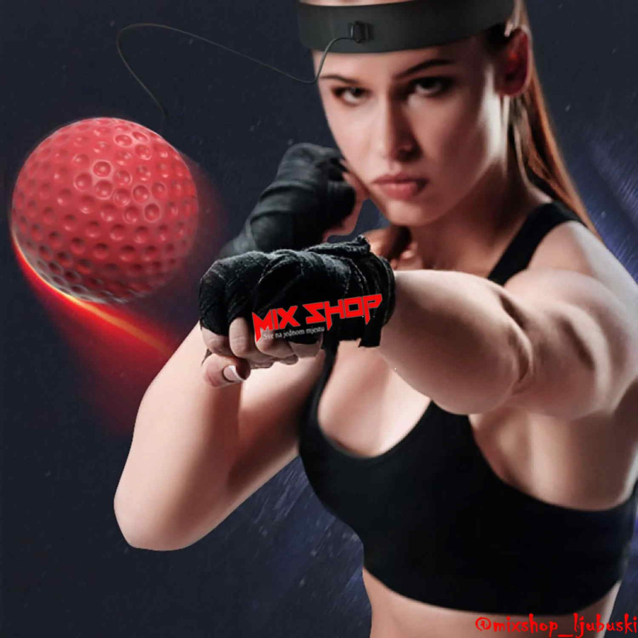 Loptice Box x3 Reflex Ball Lopta Kačenjem za boxanje refleks MMA