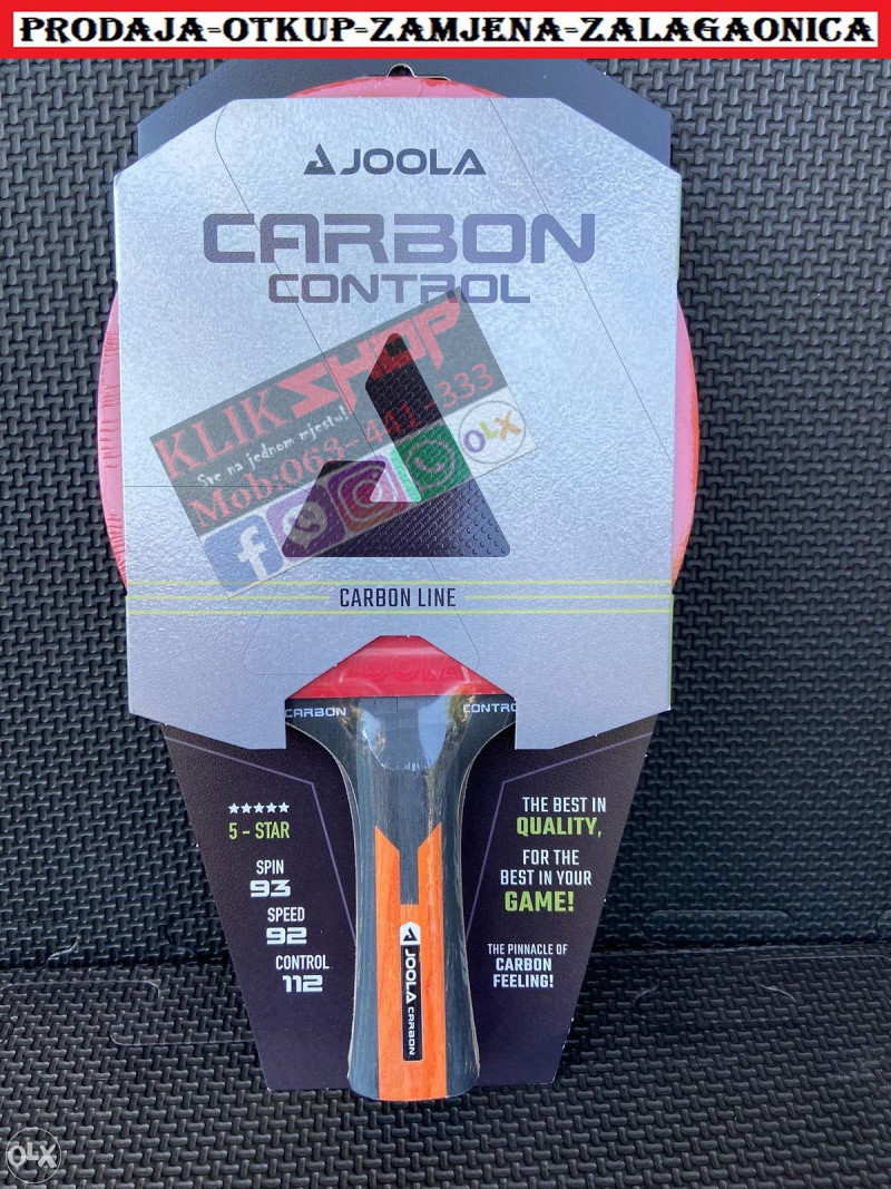 JOOLA Reket Stolni Tenis Carbon Cont Jola Reketa Rekete