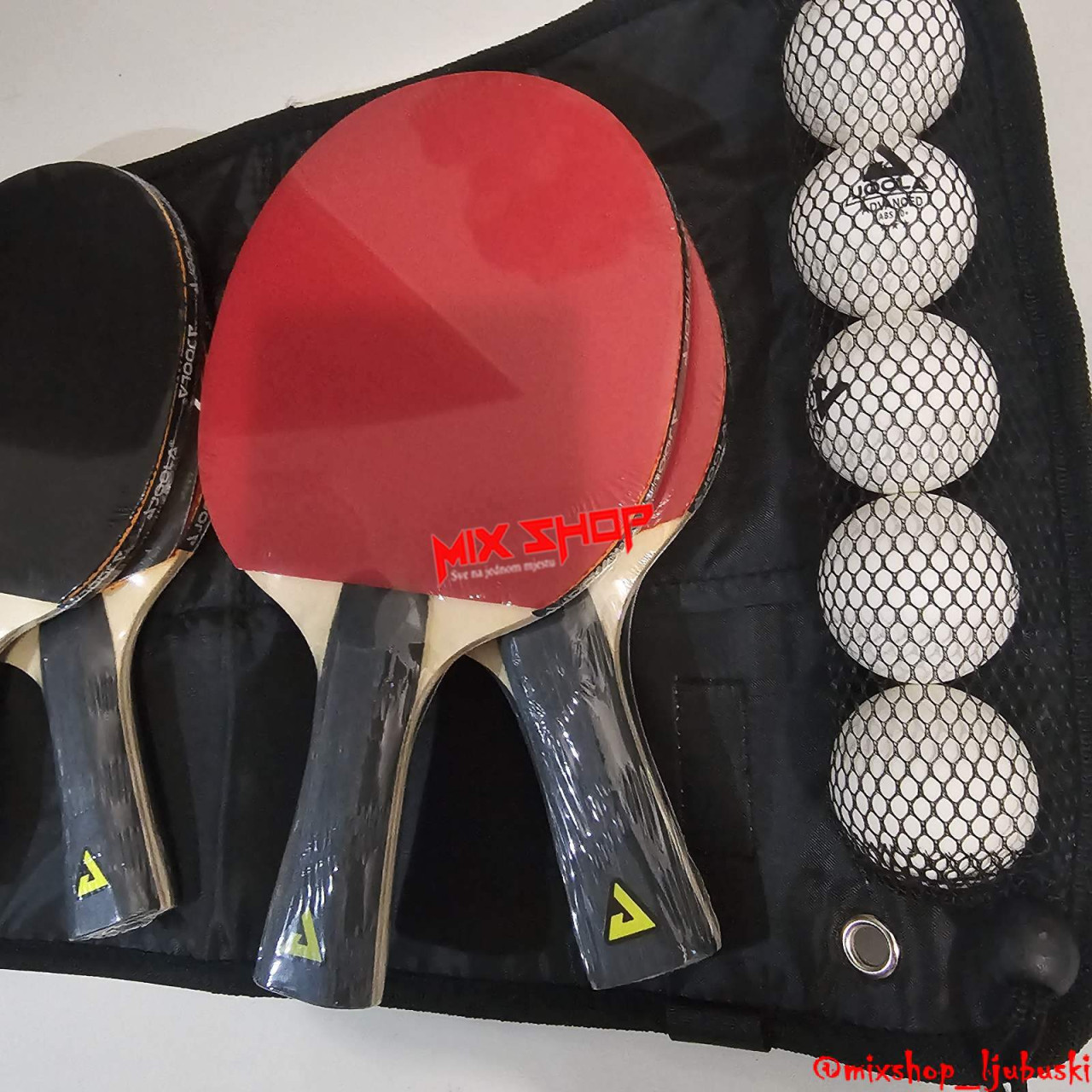 JOOLA Set 4 Reketa QUATTRO 10 Lop. Stolni Tenis Reket Rekete Jola