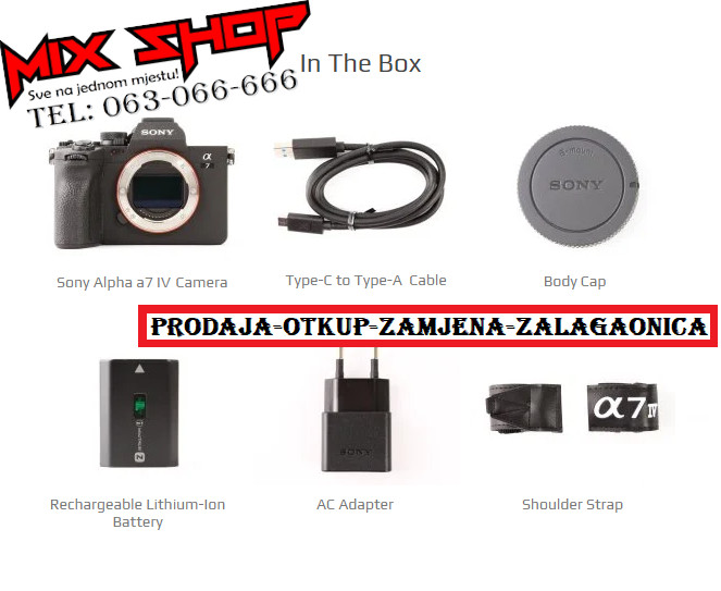 ALPHA A7 IV Camera Body Fotoaparat *GARANCIJA* Tijelo Mark 4 a7iv