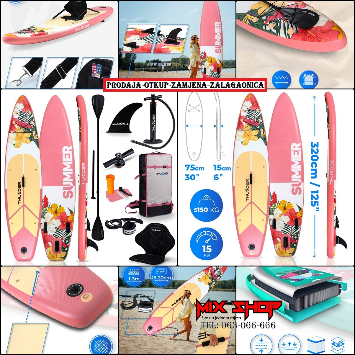 THUNDER SUP 320cm daska za surfanje sa sjedalom +OPREMA board