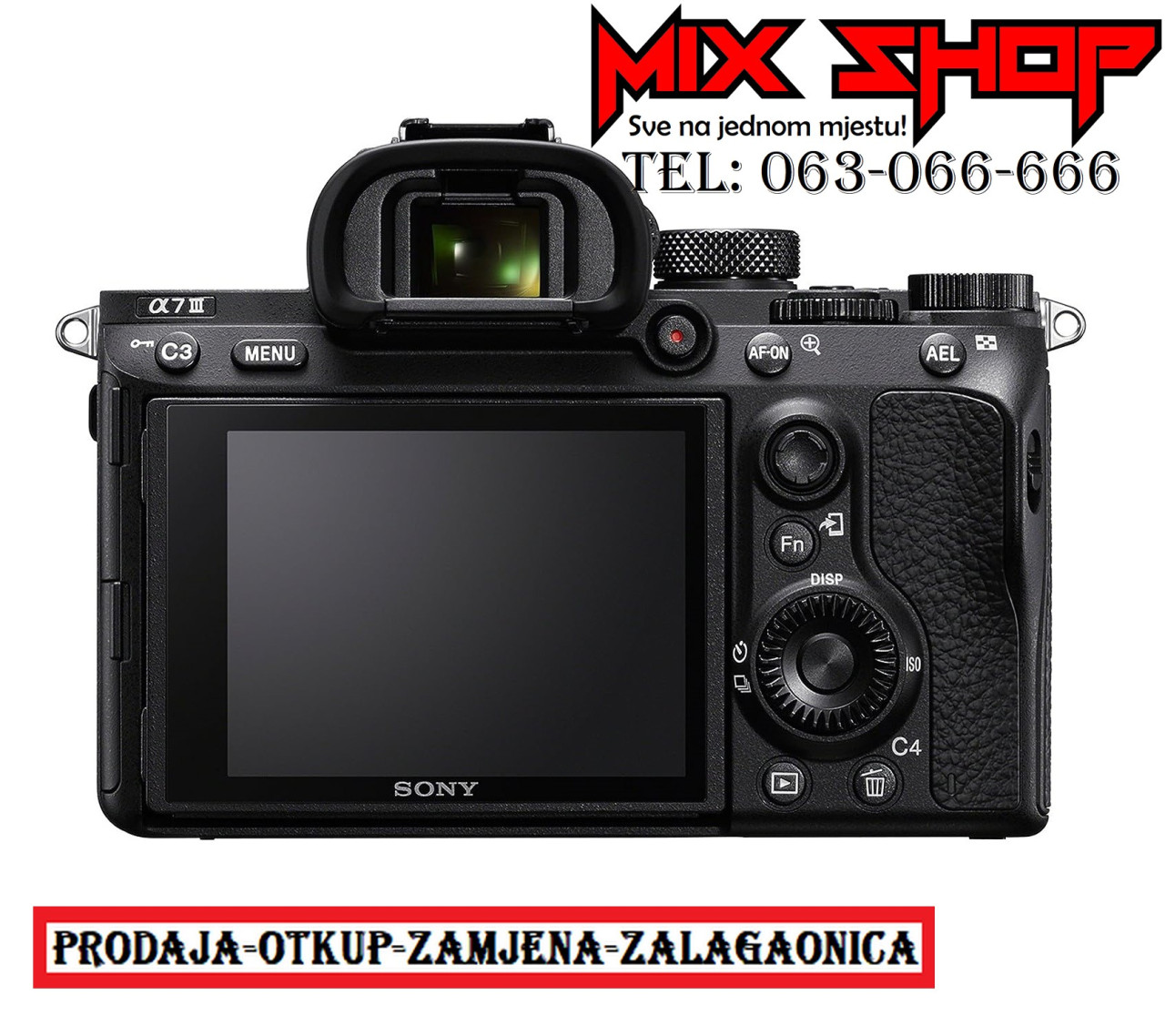 SONY ALPHA A7 III Camera Body NOVO*GARANCIJA Fotoaparat Tijelo 3