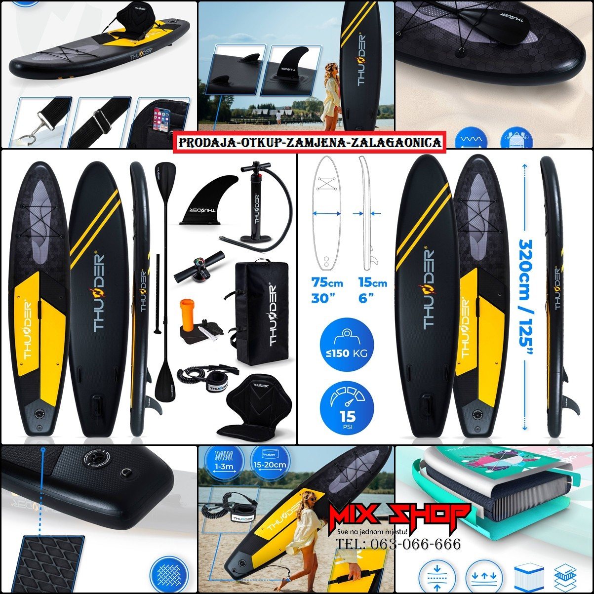 THUNDER SUP 320cm daska za surfanje sa sjedalom +OPREMA board