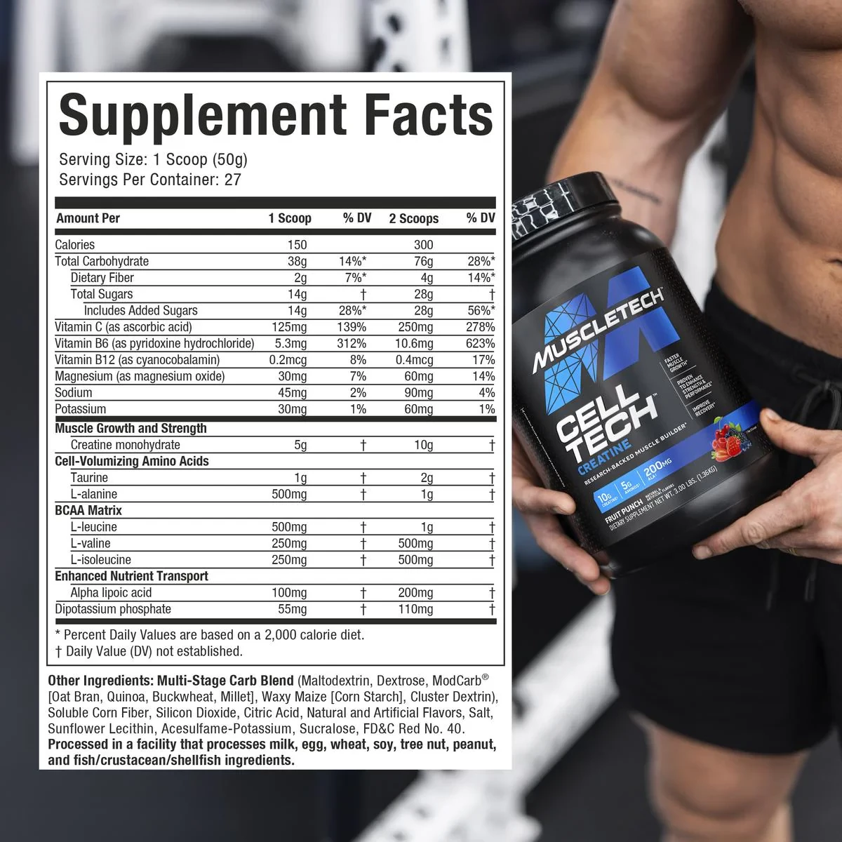CELL-TECH  2.27kg Kreatin Muscle Tech Creatine Celltech Kreatini