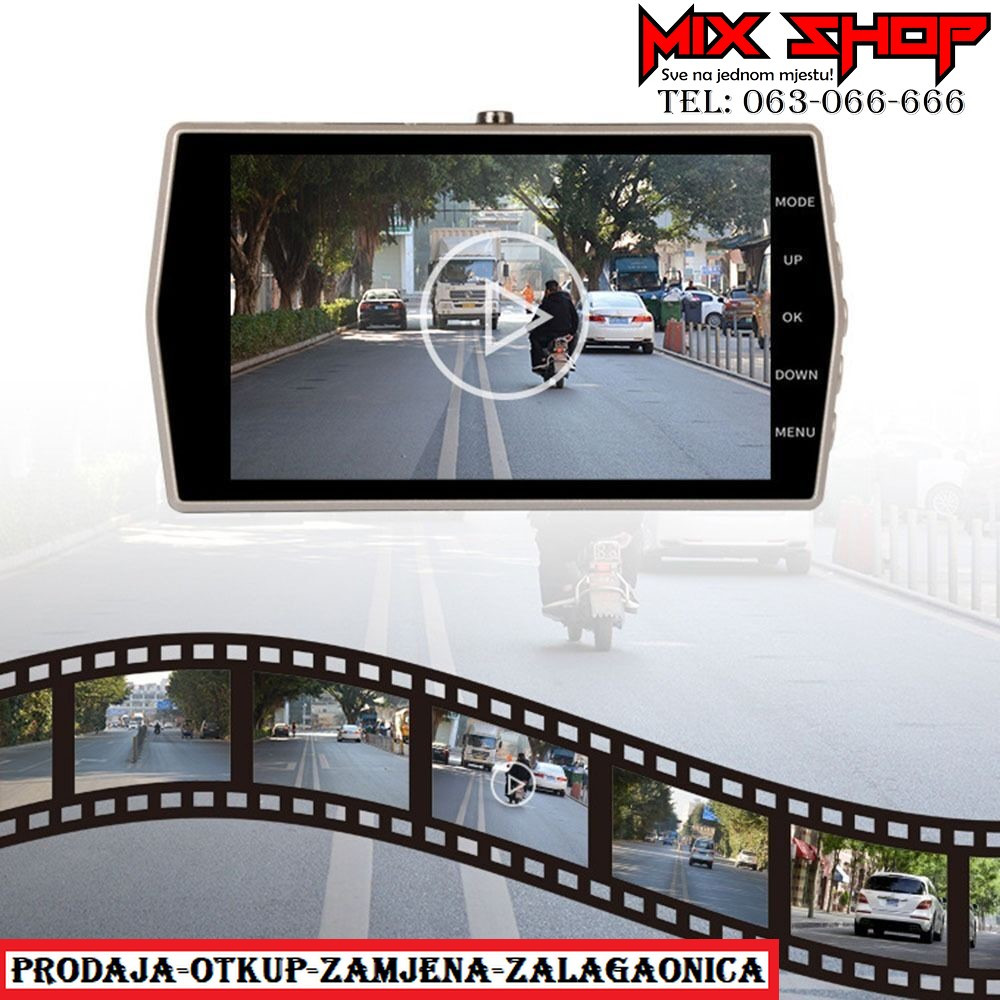 Auto kamera 1080p 30fps 4" LCD Full HD Dash Cam FHD 12mp camera