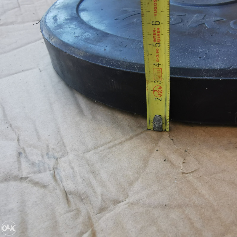 Gumirani Uteg 7,5 kg Tegovi Teg Guma 7,5kg 26 mm