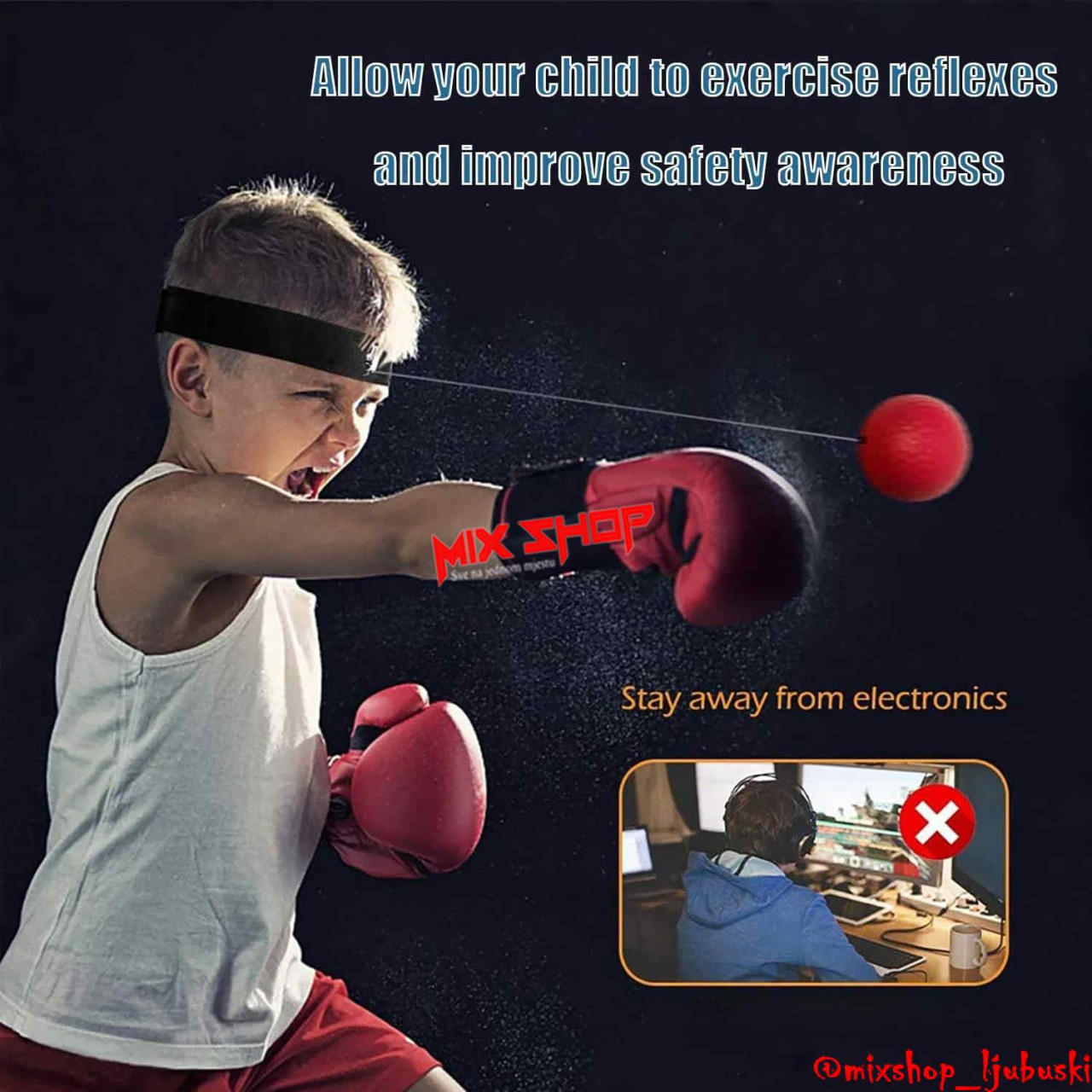 Loptice Box x3 Reflex Ball Lopta Kačenjem za boxanje refleks MMA