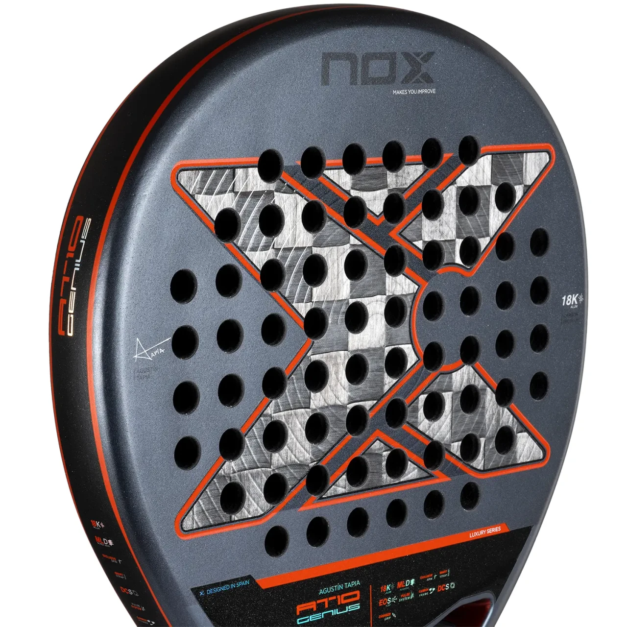 Padel reket NOX AT10 GENIUS 18K ALUM BY AGUSTIN TAPIA 2025 Rekete