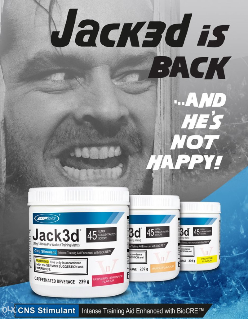 JACK 3D 45 doza NOVI Usp Labs Pre Workout Podizač Preworkout