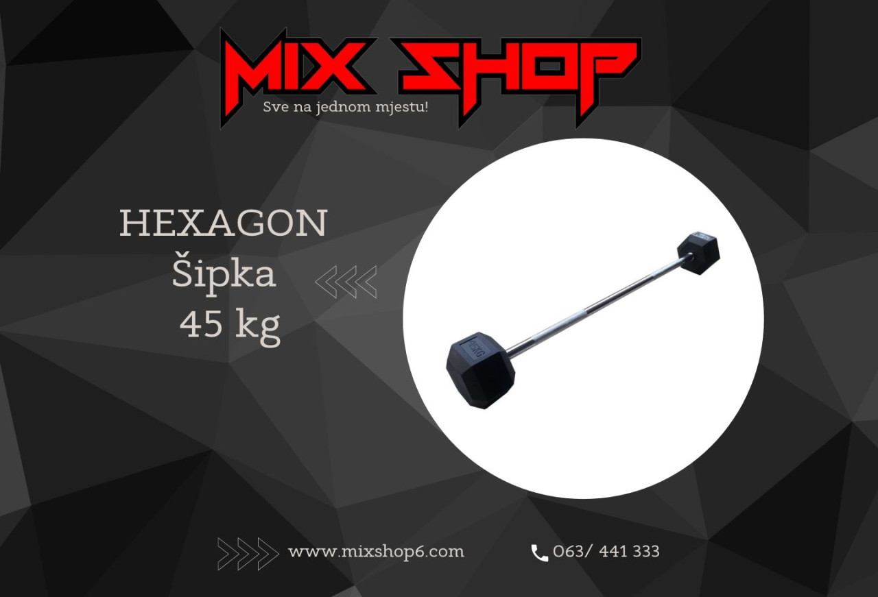 HEXAGON Šipka 45 kg Hexa Teg Heksagon Hex 45kg Šipke