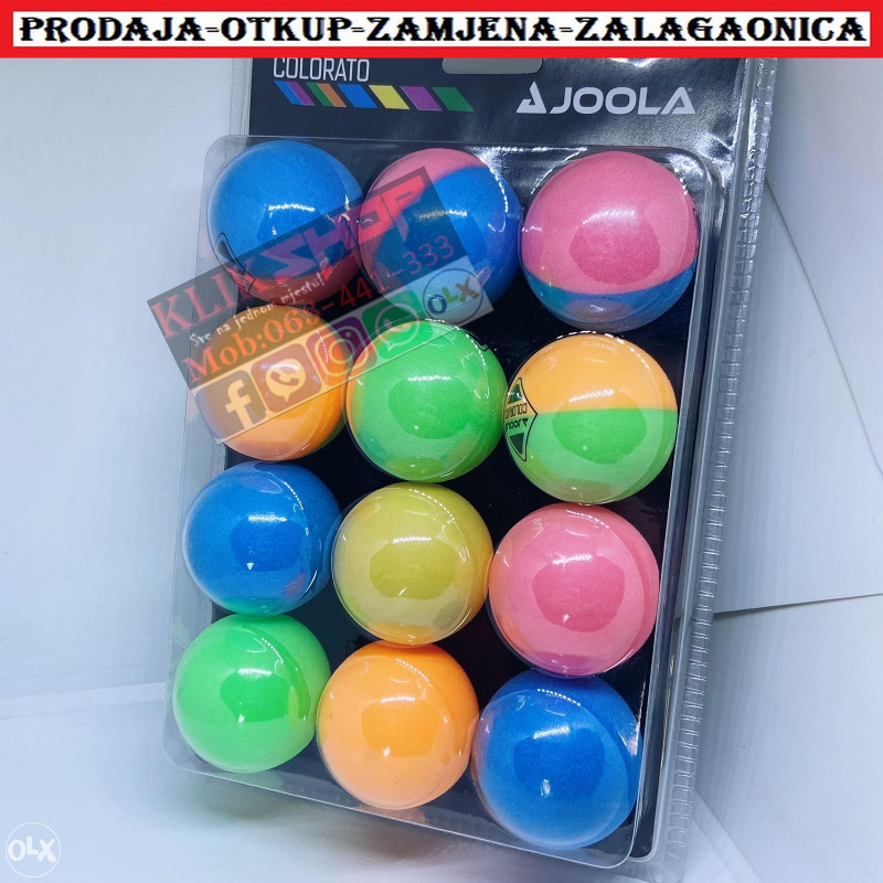 JOOLA Loptice Za Stolni Tenis Colorato 12 Loptica Jola Lopte