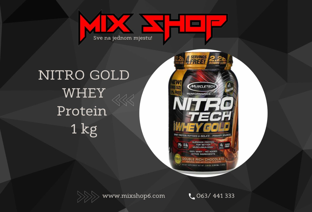 GOLD WHEY Protein 1 kg Nitro-Tech Proteini 1000g za MAsu 1kg