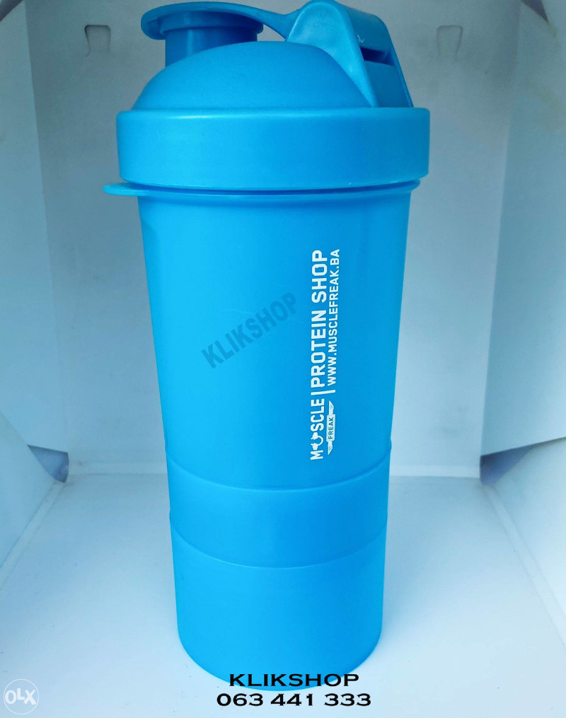 Shaker Plavi Muscle 3 u 1 Shakeri Šejker Protein boca