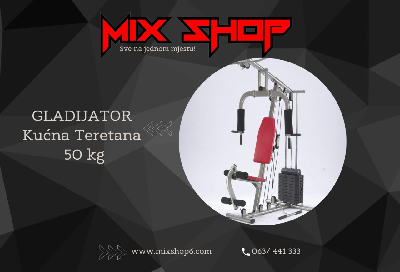GLADIJATOR Kućna Teretana 50kg Sprava Vježbanje Sprave Lat Mašina