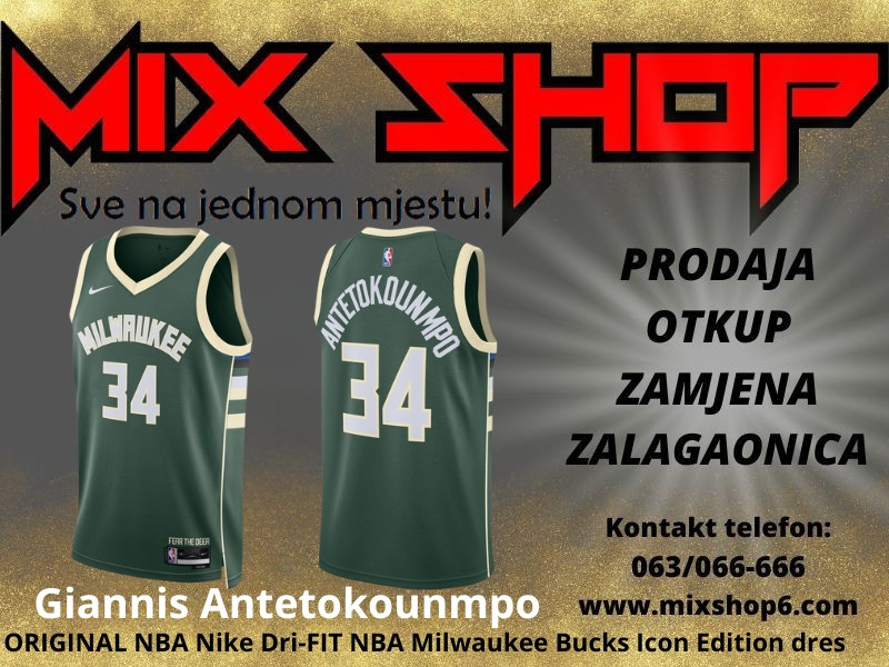 NBA Milwaukee Bucks Giannis Antetokounmpo 3XL Nike dres XXXL 3 XL