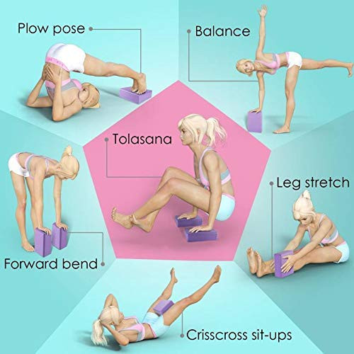 Joga Kocka Purple Yoga Cube Box Blok Brick Trening Fitness block