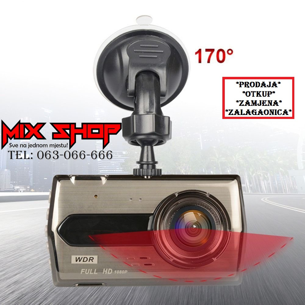 Auto kamera 1080p 30fps 4" LCD Full HD Dash Cam FHD 12mp camera