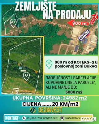 Zemljište 24.982 m², Novo SeloTešanj