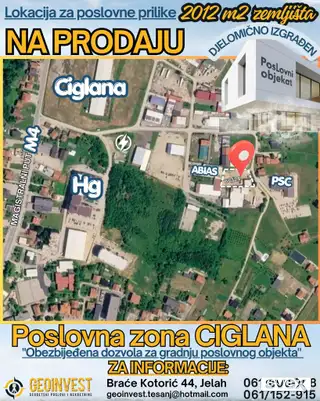 Zemljište Tešanj - Ciglana, Jelah