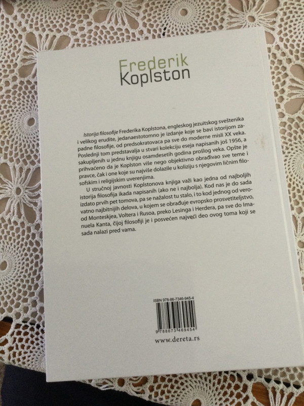Istorija filozofije Od Francuskog prosvetiteljstva do K