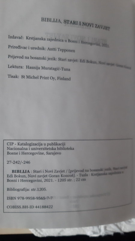 Biblija Stari i Novi zavjet