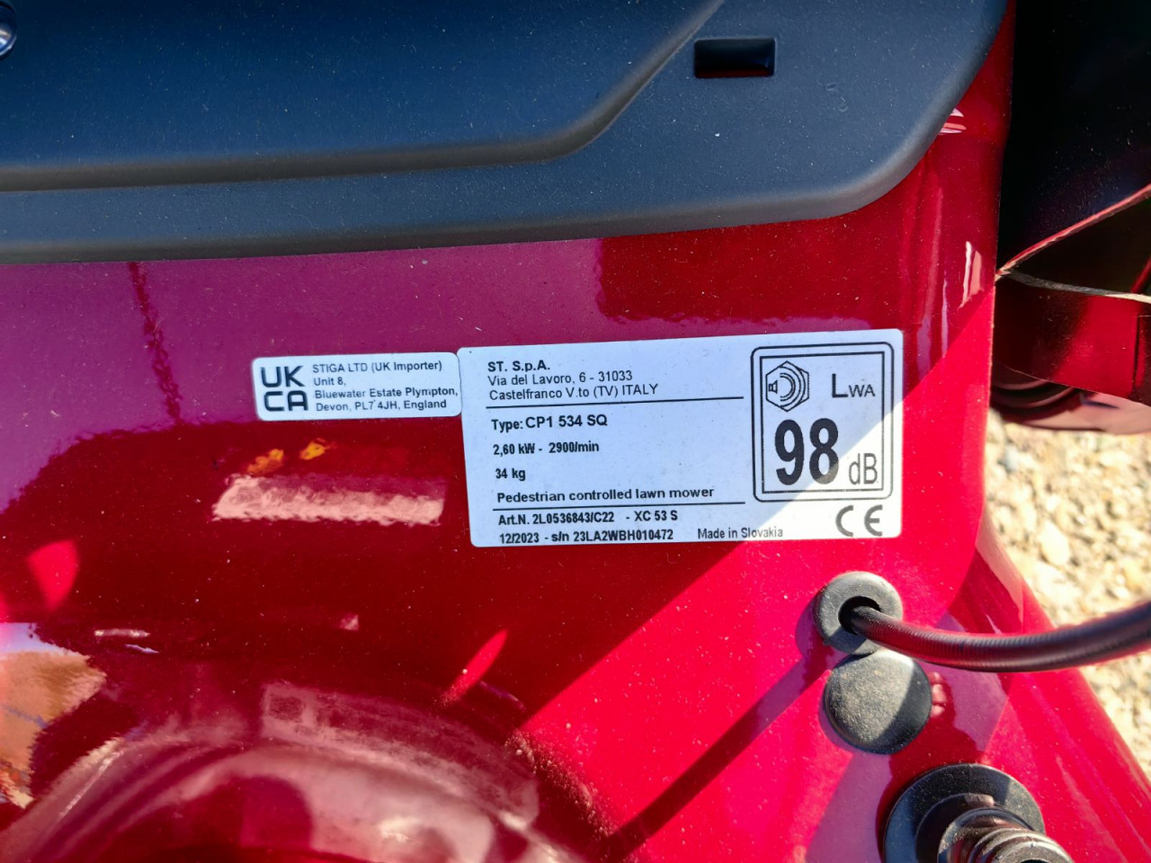 CASTELGARDEN XC 53 S  STIGA MOTORNA KOSILICA