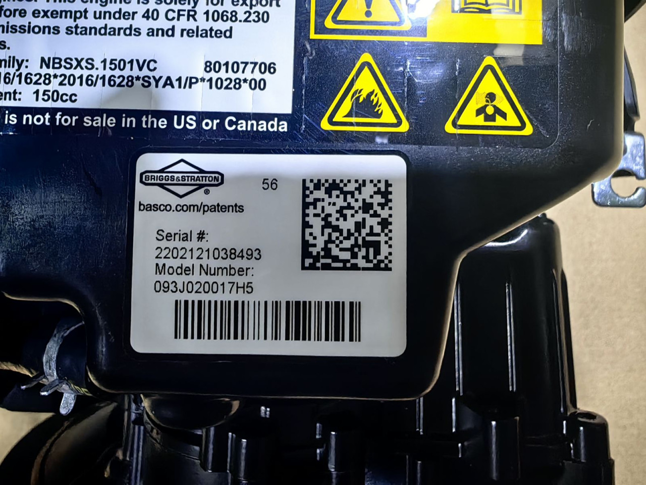 MOTOR ZA KOSILICU B&S BRIGGS & STRATTON 625 EXI 150 cc