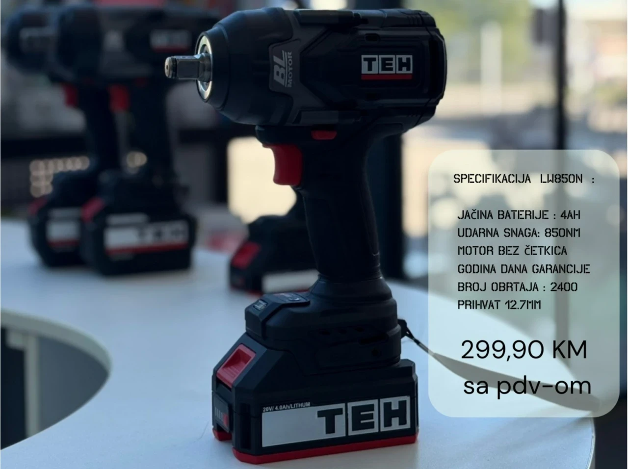 Aku Udarni Odvijač TEH 850Nm LW850N