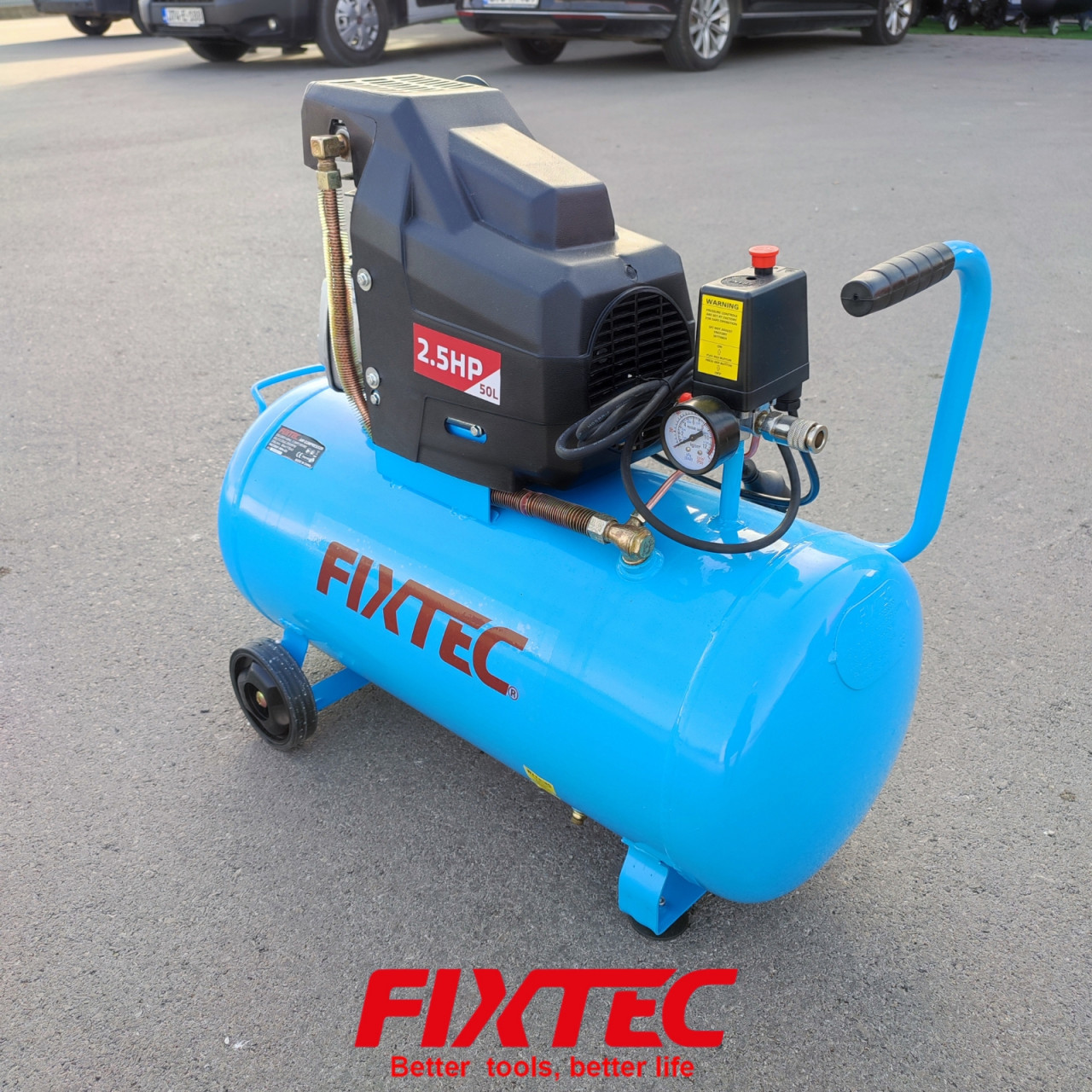 FIXTEC kompresor zraka 50L - 8 bara