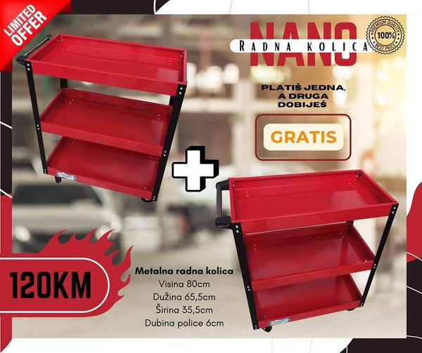 1+1 gratis radna kolica nano