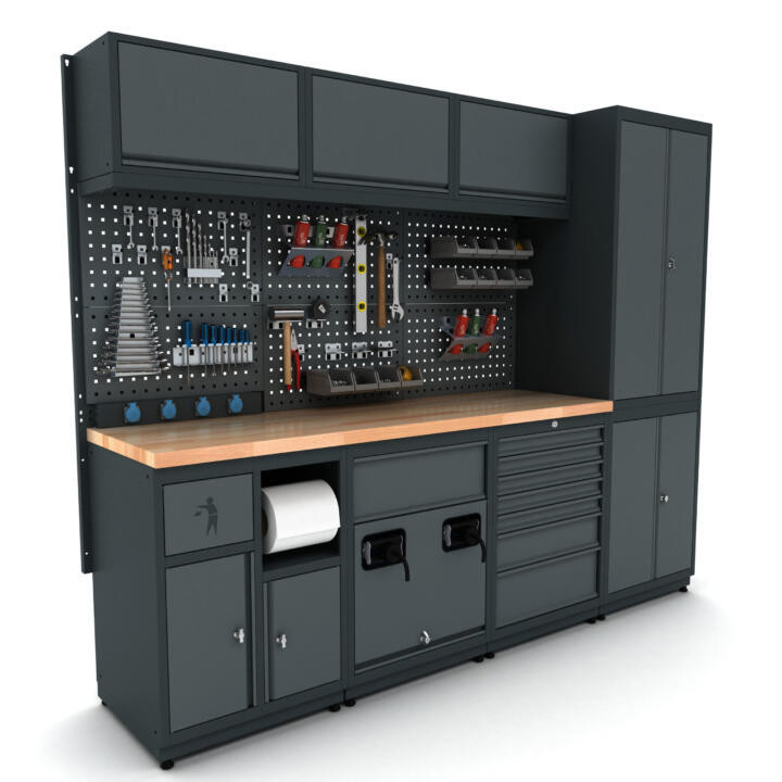 Metalni modularni radni stol Nano-Bodur (NO:14)
